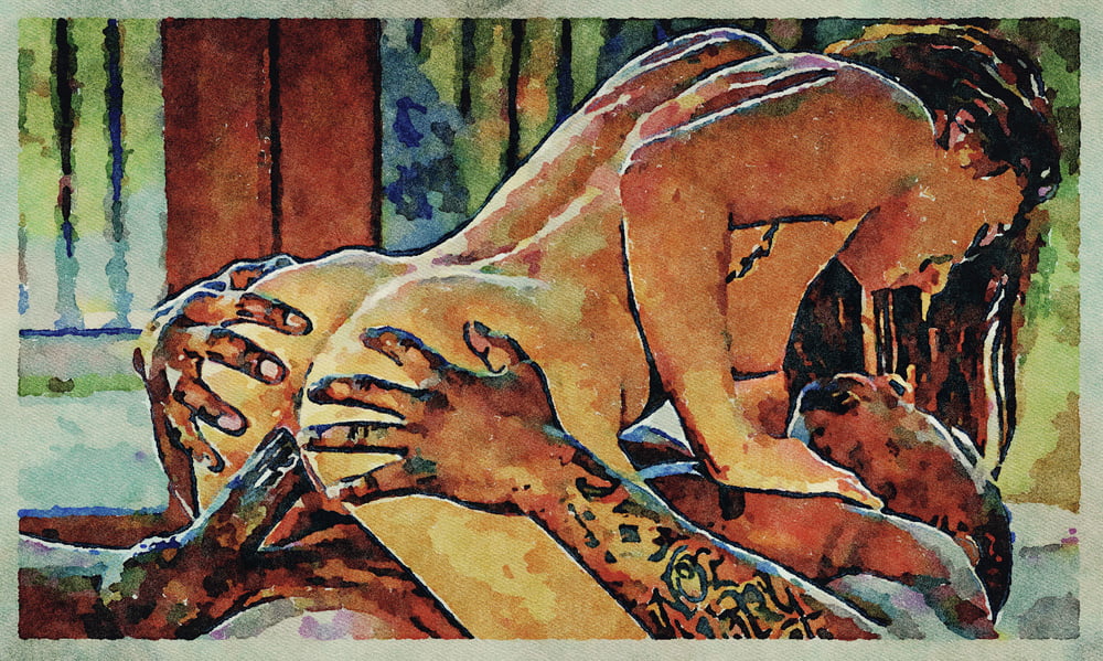 Erotic Digital Watercolor Art 4th July 2020 #91333984