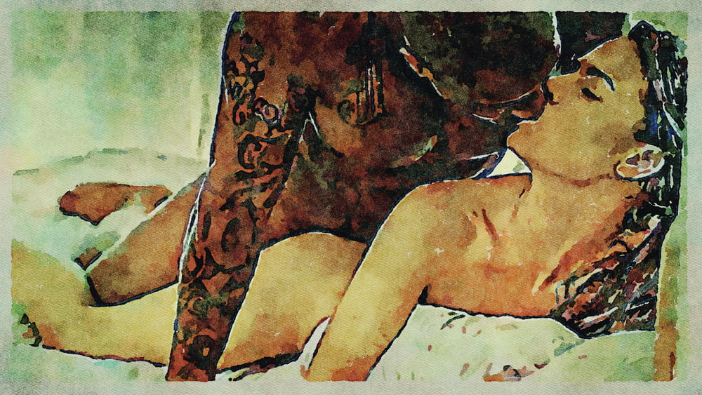 Erotic Digital Watercolor Art 4th July 2020 #91333997