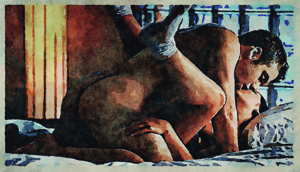Erotic Digital Watercolor Art 4th July 2020 #91334016
