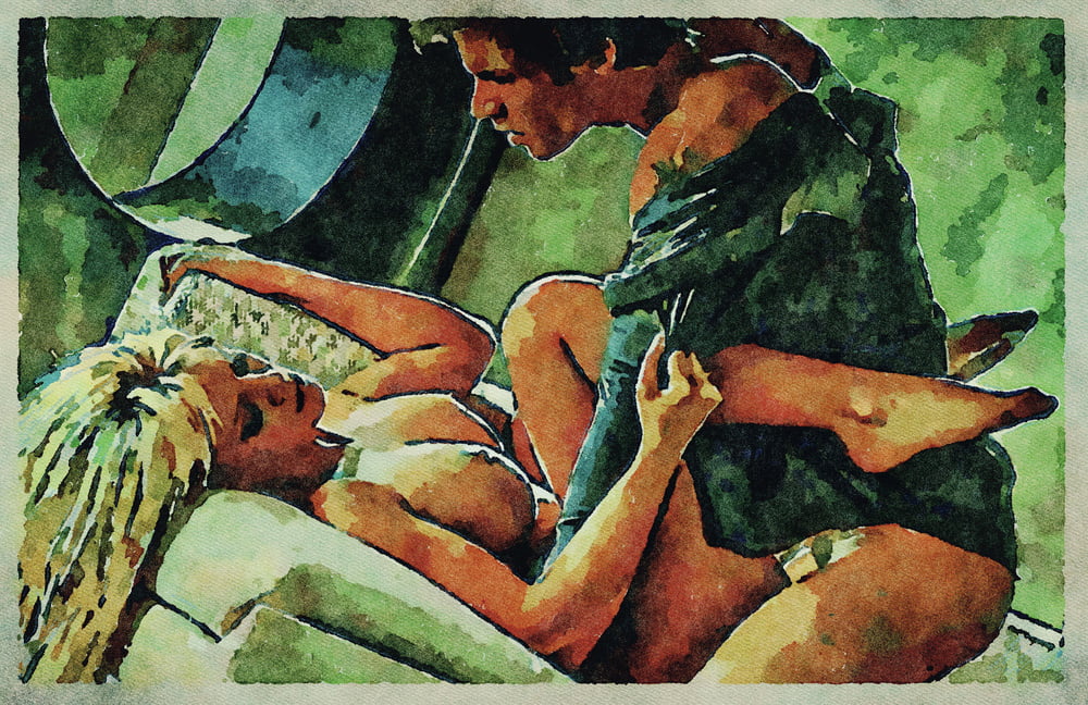 Erotic Digital Watercolor Art 4th July 2020 #91334043