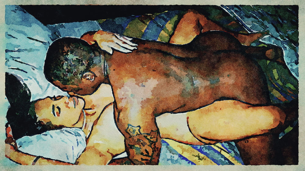 Erotic Digital Watercolor Art 4th July 2020 #91334159