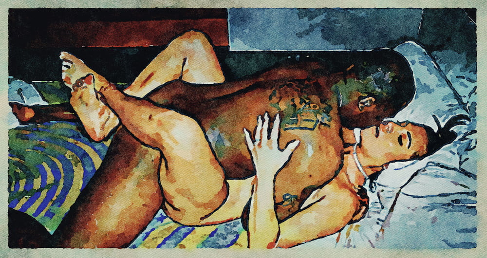 Erotic Digital Watercolor Art 4th July 2020 #91334160