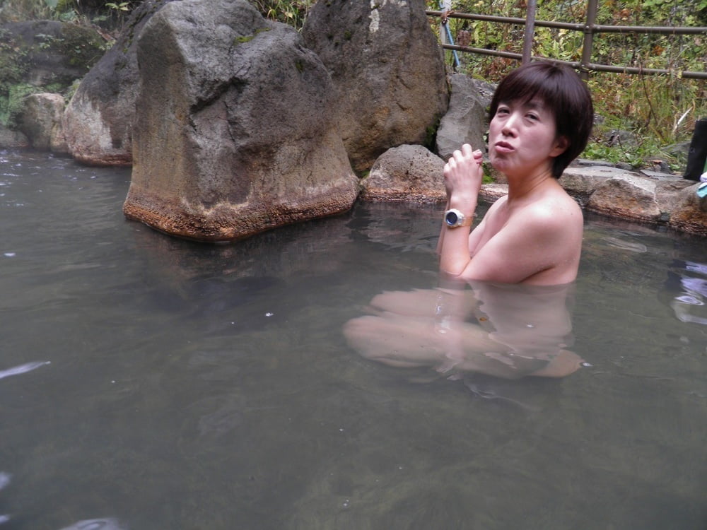 Japanese wife Shizuko outdoor bathing #003 #92958142