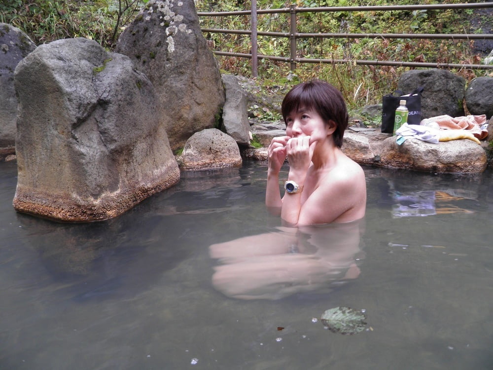 Japanese wife Shizuko outdoor bathing #003 #92958144