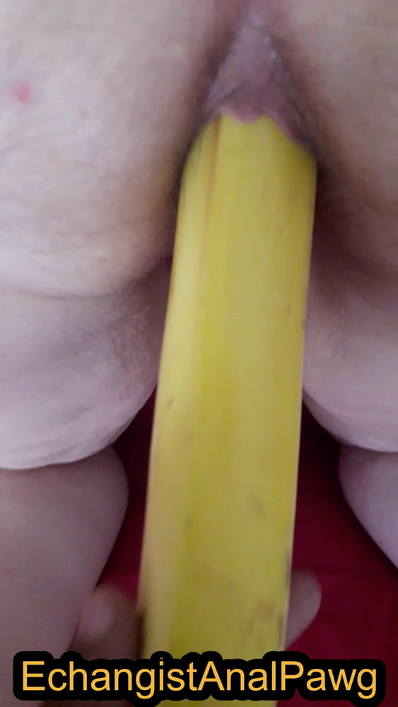 Stretching &amp; gapping my asshole with long banana #106590433