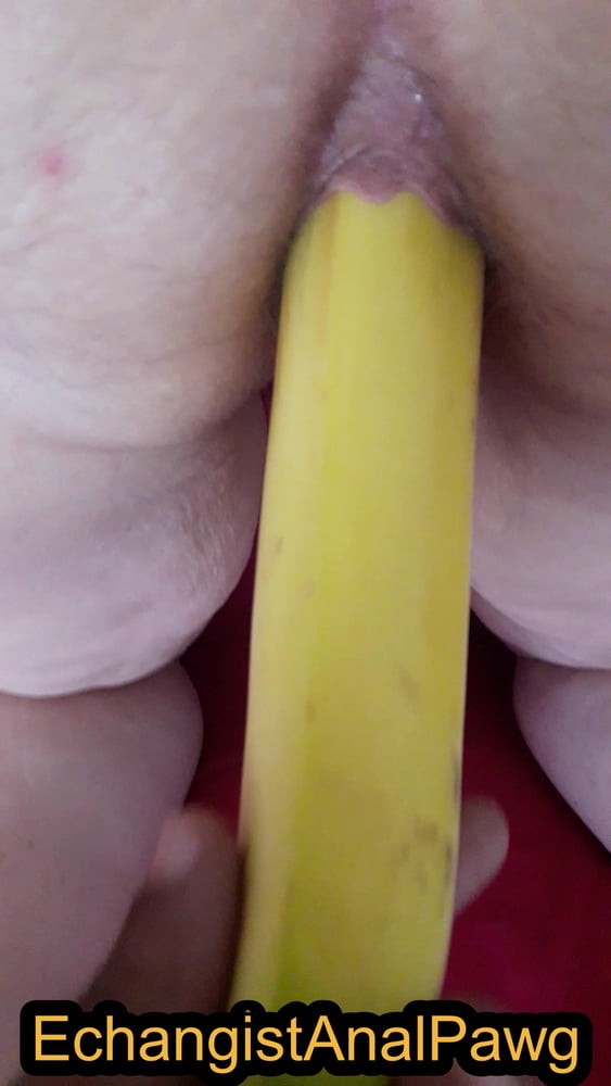 Stretching &amp; gapping my asshole with long banana #106590439