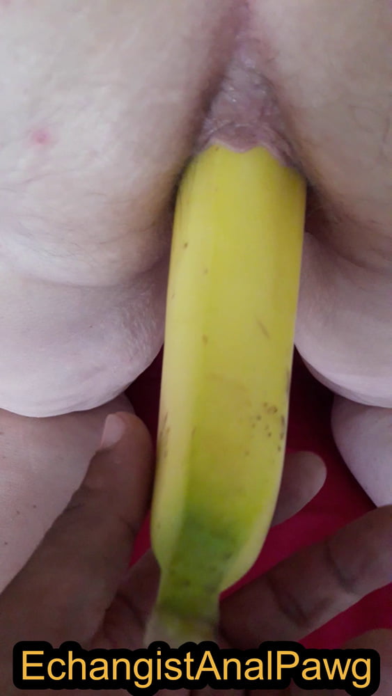 Stretching &amp; gapping my asshole with long banana #106590465