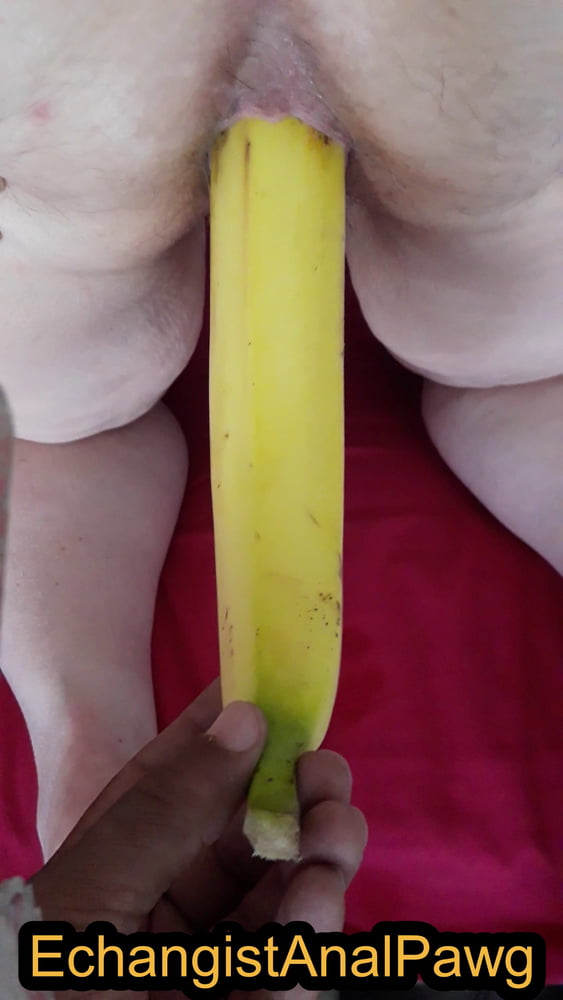 Stretching &amp; gapping my asshole with long banana #106590497