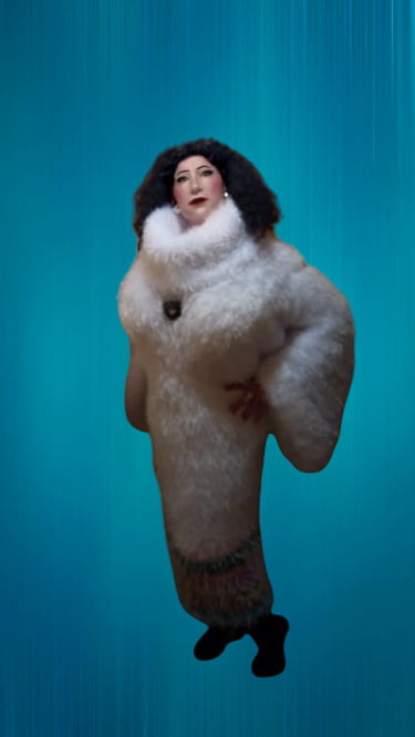 crossdressed in Fluffy deco fur dress fetish #100682381