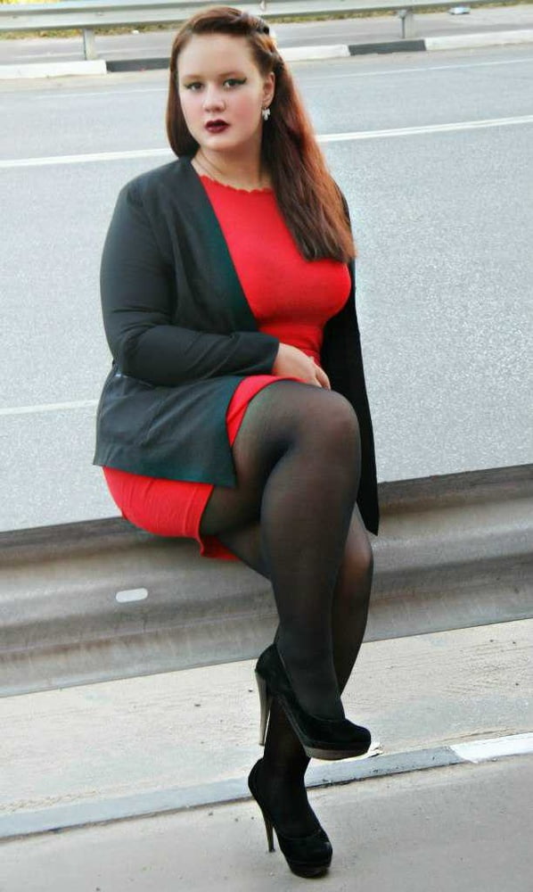 Bbw in drees and pantyhose #81374421