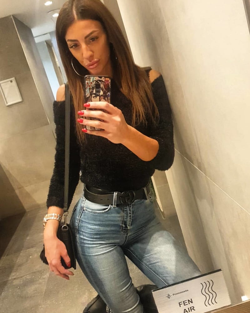 Serbian hot skinny whore girl beautiful ass Jelena Jeknic #95865235