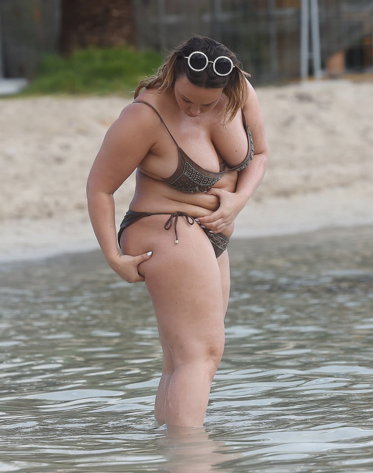 Chanelle Hayes in brown bikini #99017371