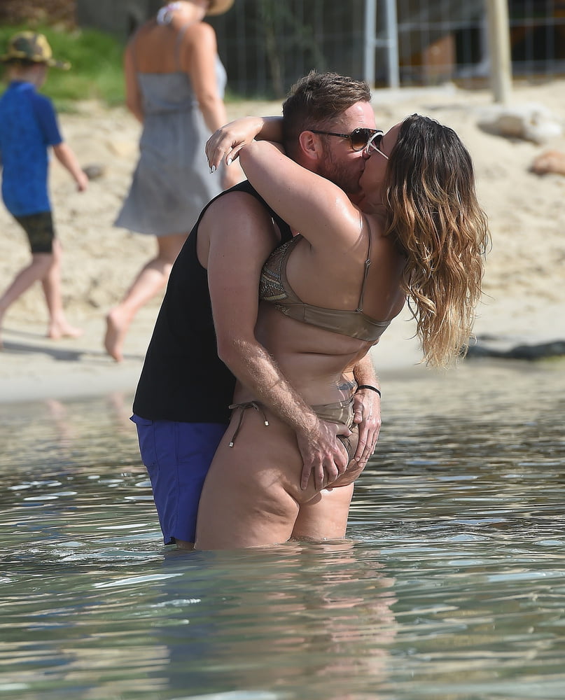 Chanelle Hayes in brown bikini #99017381