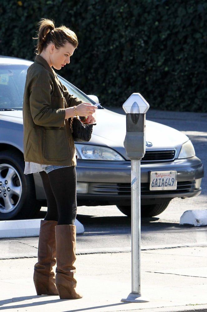 Female Celebrity Boots &amp; Leather - Milla Jovovich #96918381