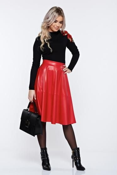 Red Leather Skirt 3 - By Redbull18 #100472993