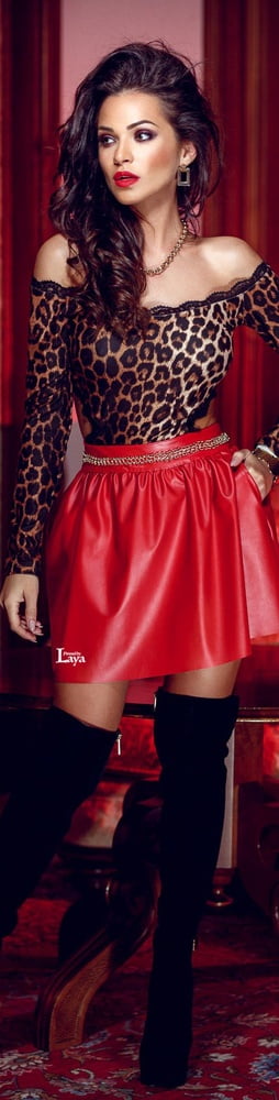 Red Leather Skirt 3 - By Redbull18 #100472995