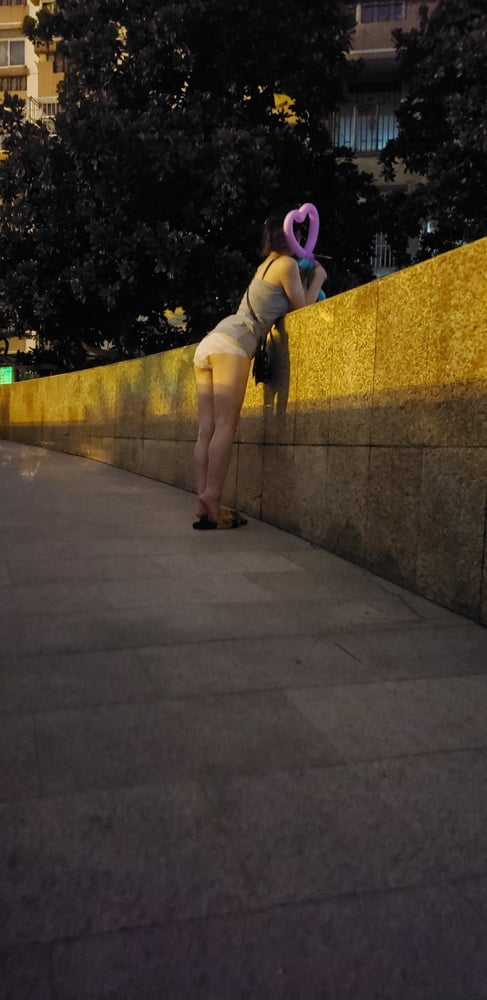 Chinese girl flashing in public #82052384