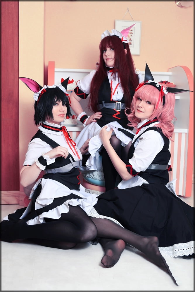 Usatame shiina mayuri maid cosplay
 #95337145