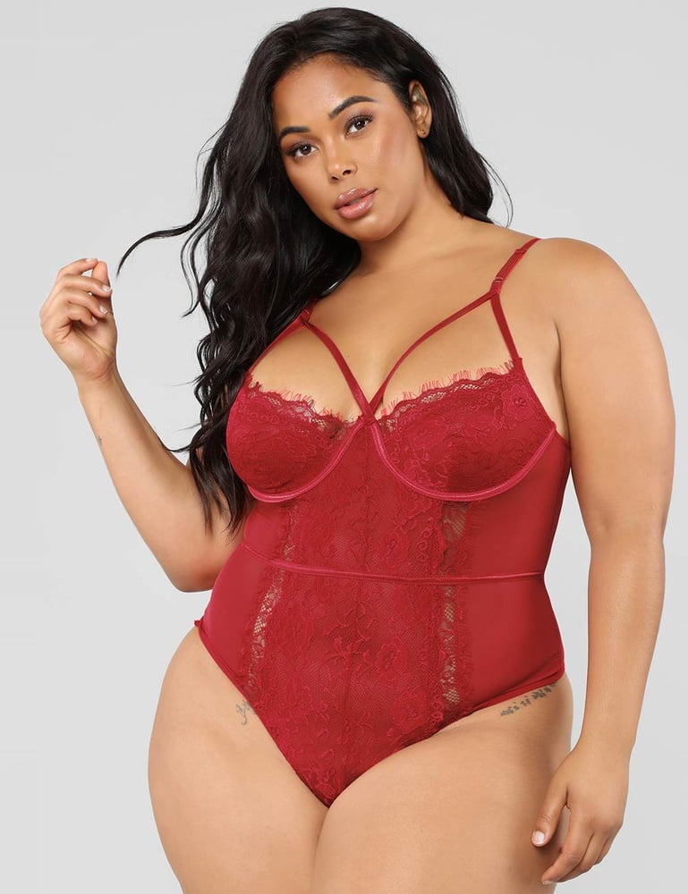 Plus Size Red Lingerie #87649585