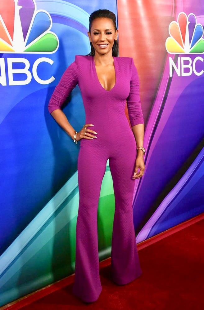 Mel B Looking Hot In Skintight Suit #105519078