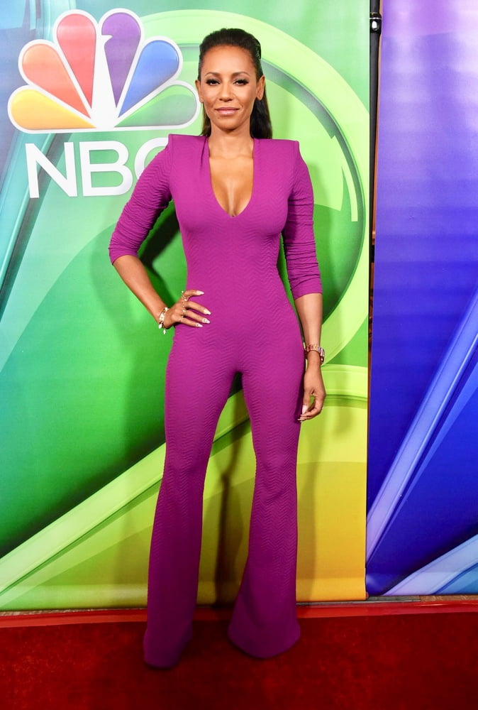 Mel B Looking Hot In Skintight Suit #105519100