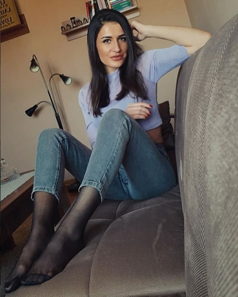 Bosnian girl Amira nylon feet #91723572
