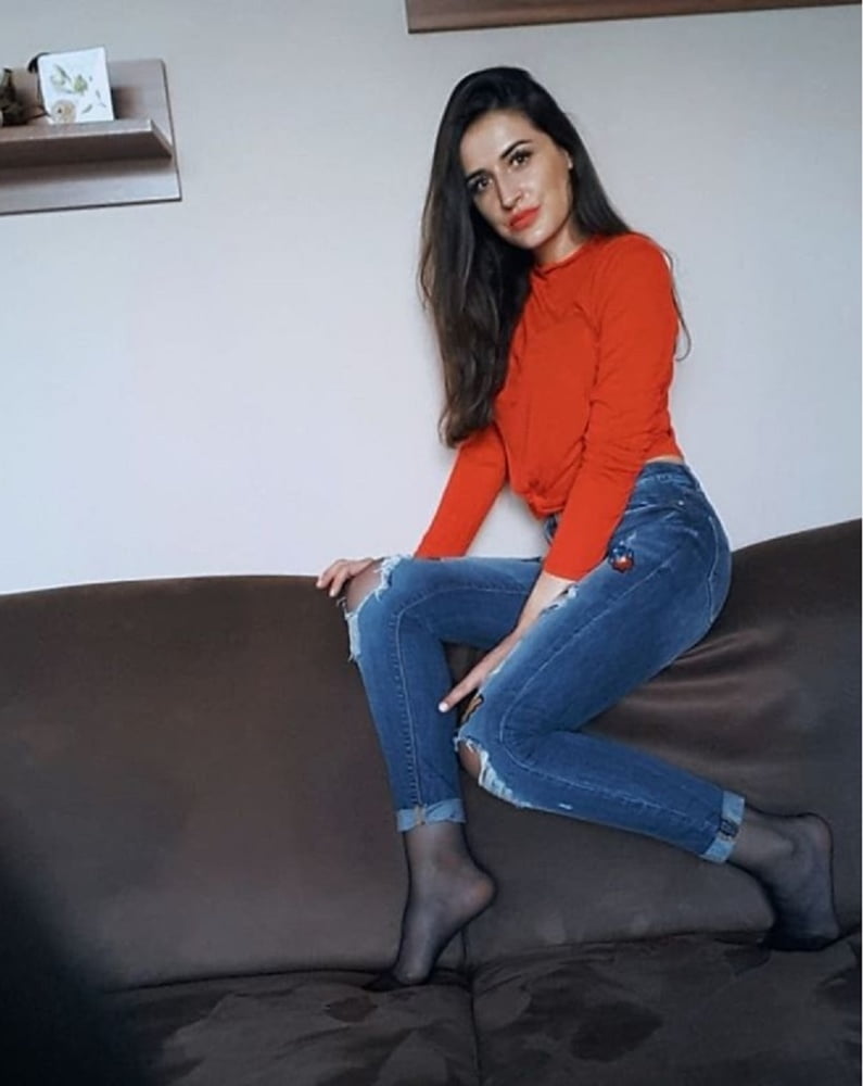 Bosnian girl Amira nylon feet #91723629