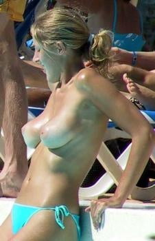 Topless on the beach single
 #104570296
