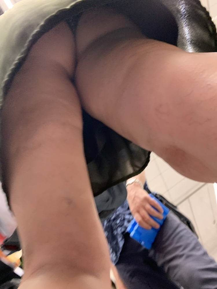 Upskirt lady in shop #93134735