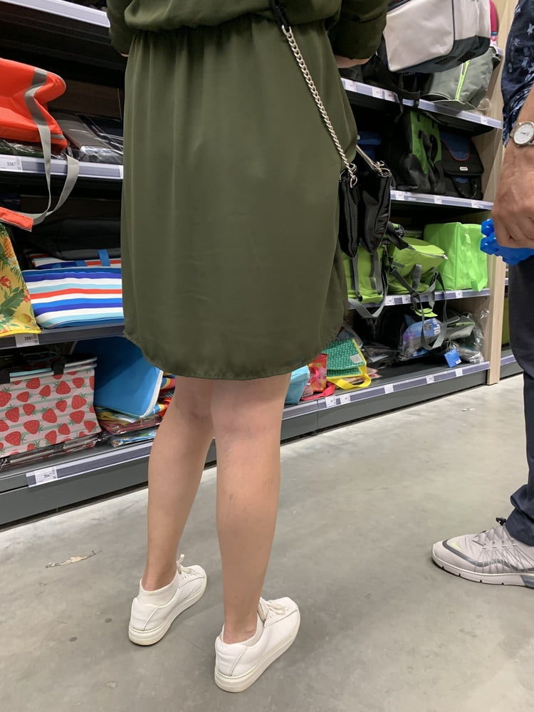 Upskirt lady in shop #93134737