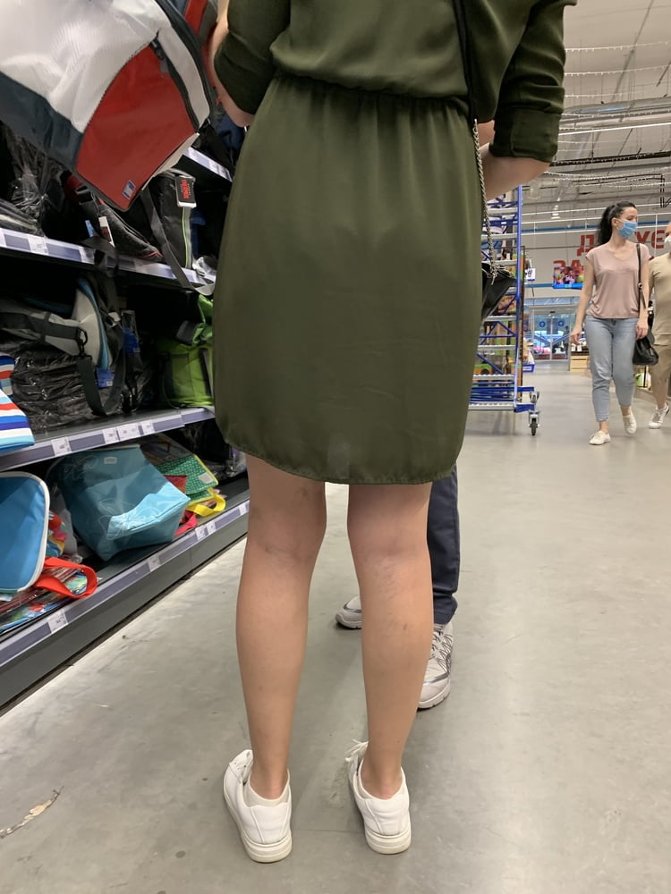 Upskirt lady in shop #93134739