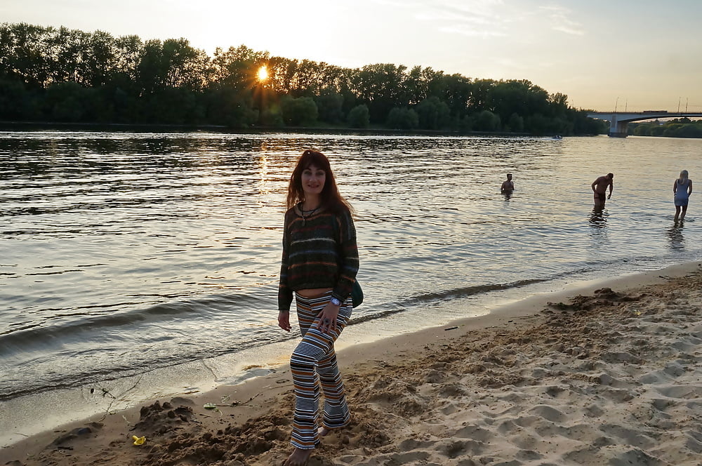 In AKIRA pants near Moscow-river in evening #107245035