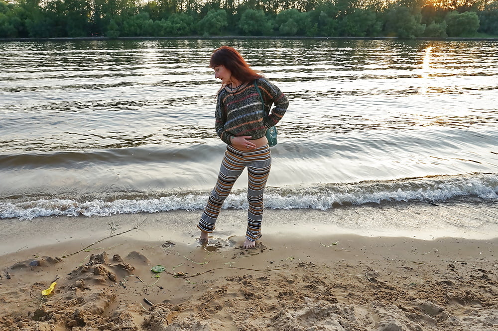 In AKIRA pants near Moscow-river in evening #107245037