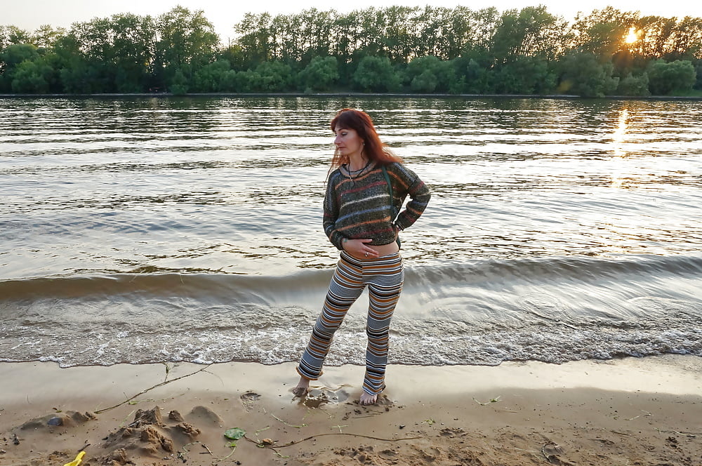 In AKIRA pants near Moscow-river in evening #107245039