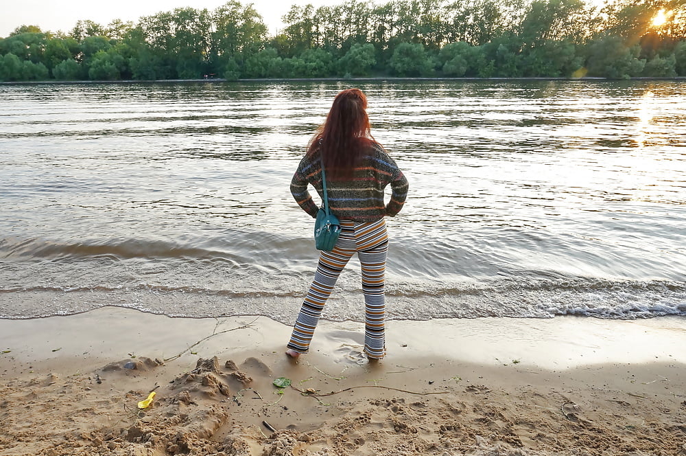 In AKIRA pants near Moscow-river in evening #107245042