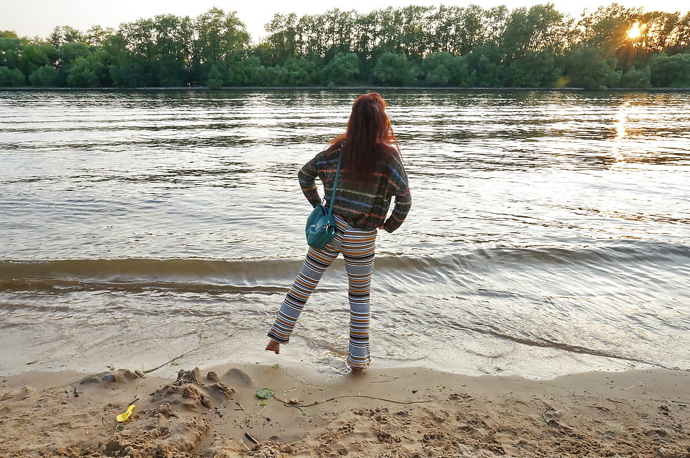 In AKIRA pants near Moscow-river in evening #107245043