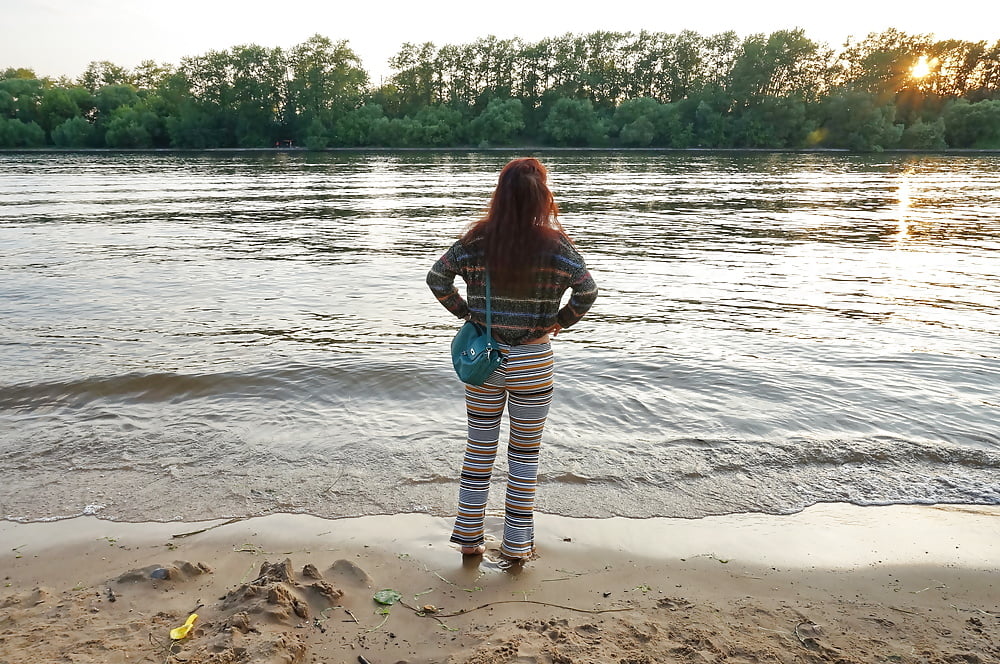 In AKIRA pants near Moscow-river in evening #107245044