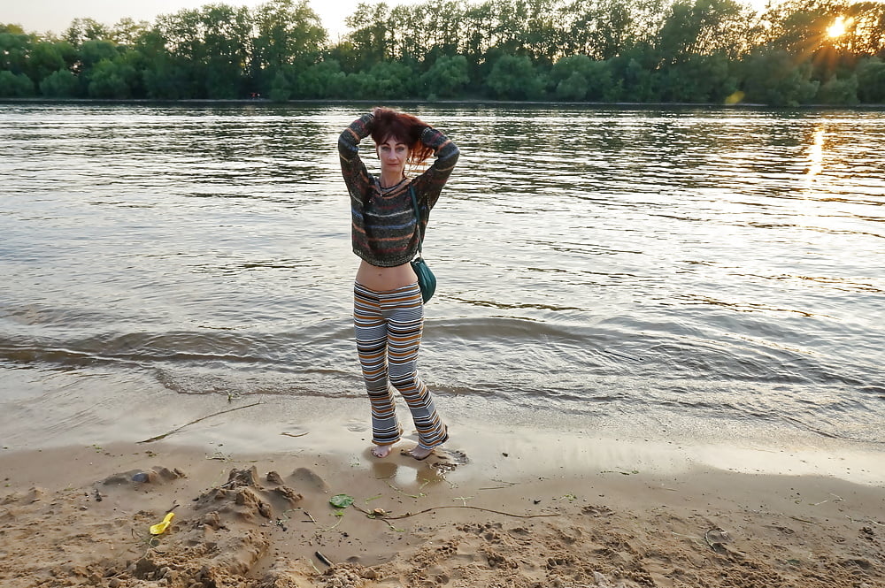 In AKIRA pants near Moscow-river in evening #107245049