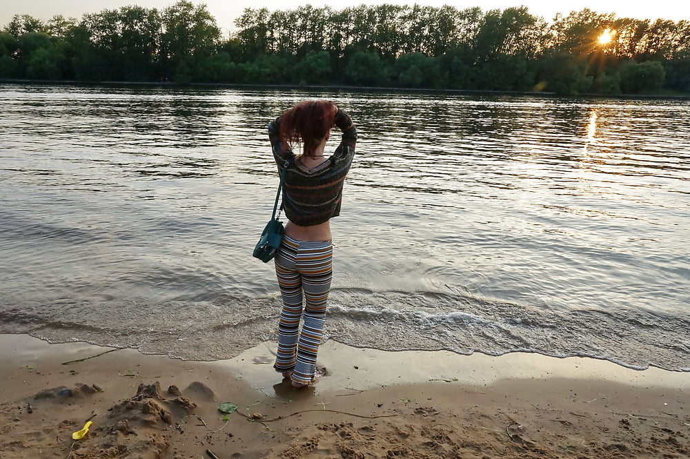 In AKIRA pants near Moscow-river in evening #107245050