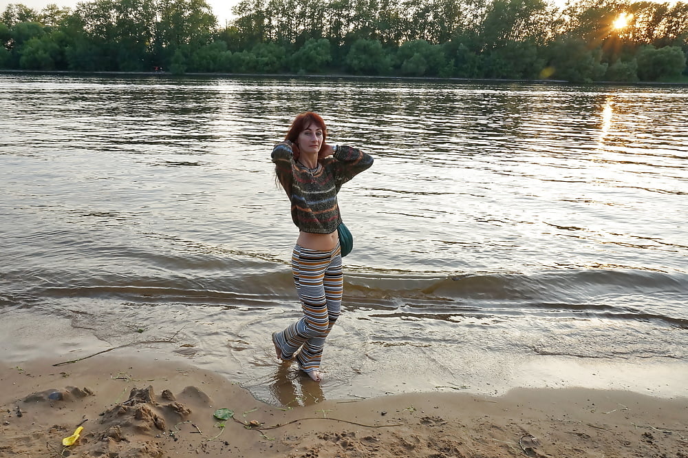 In AKIRA pants near Moscow-river in evening #107245051