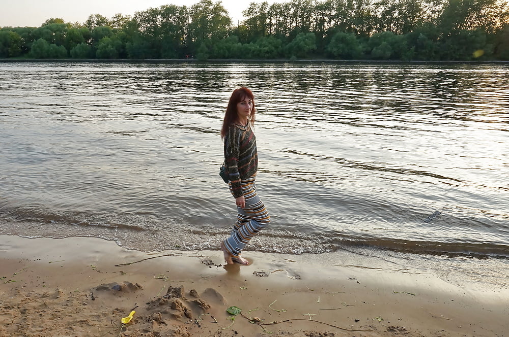 In AKIRA pants near Moscow-river in evening #107245052
