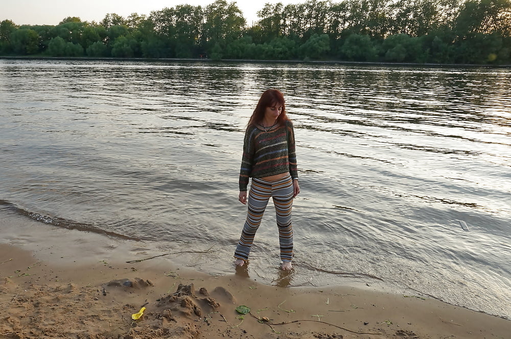 In AKIRA pants near Moscow-river in evening #107245054