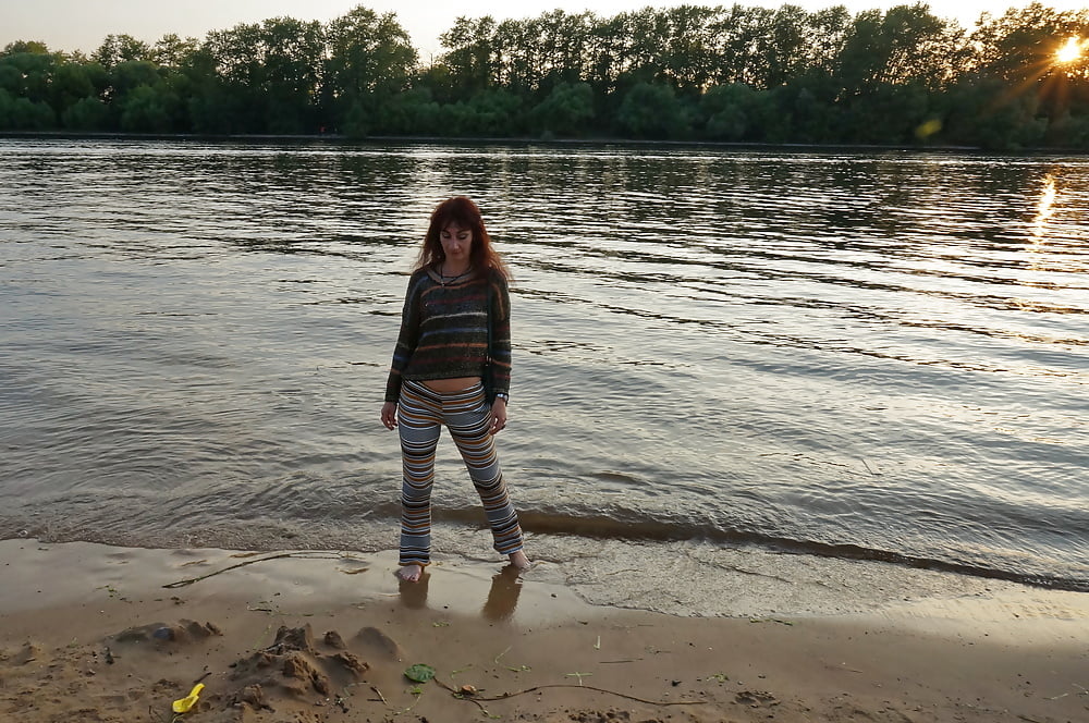 In AKIRA pants near Moscow-river in evening #107245055