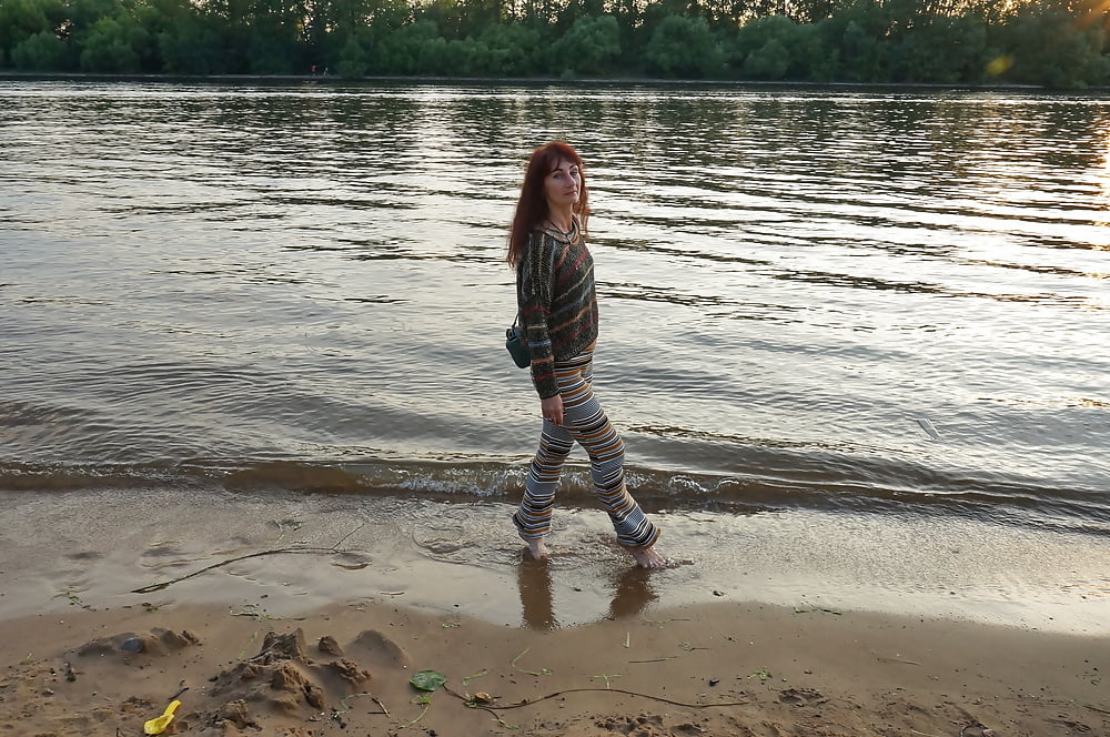In AKIRA pants near Moscow-river in evening #107245056