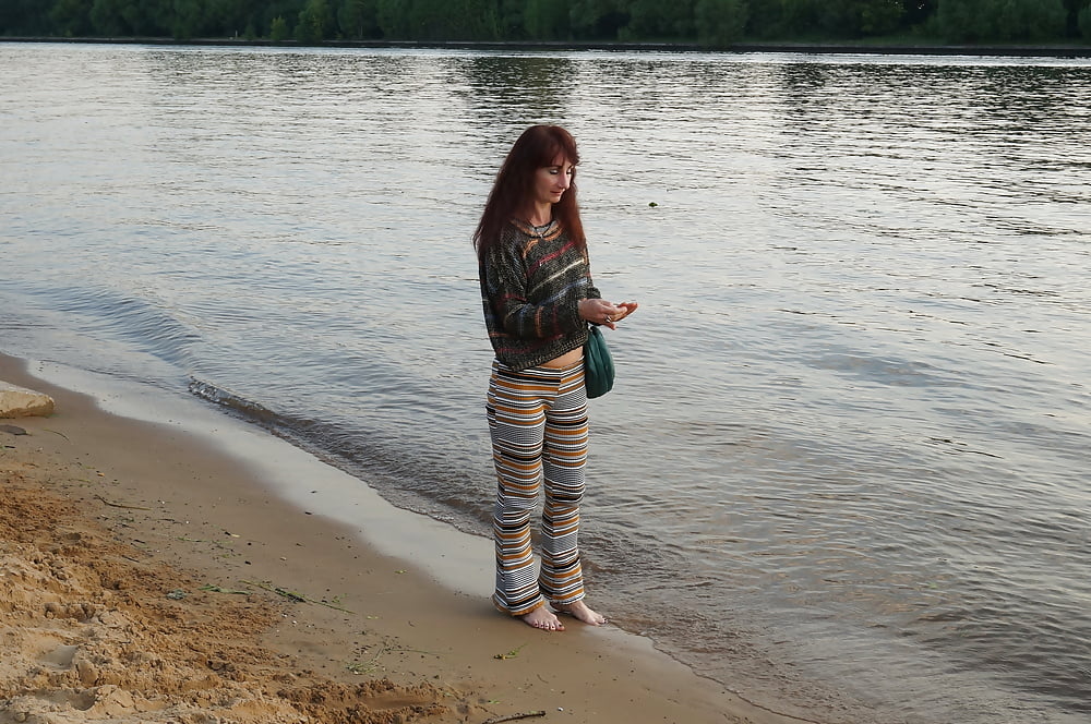 In AKIRA pants near Moscow-river in evening #107245063