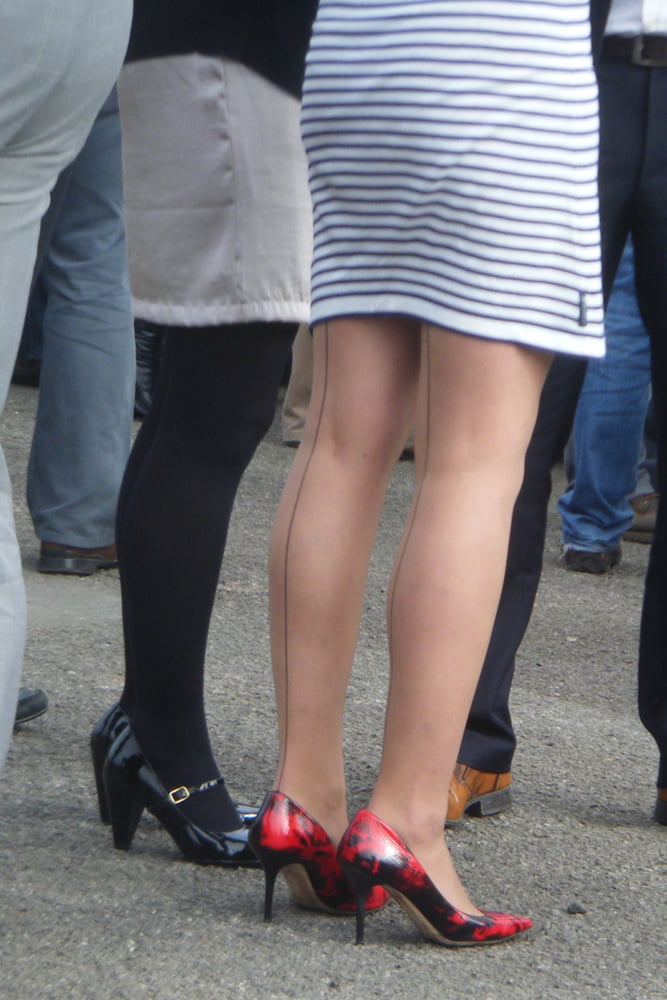 Street Pantyhose - uk trash at the race
 #96140783