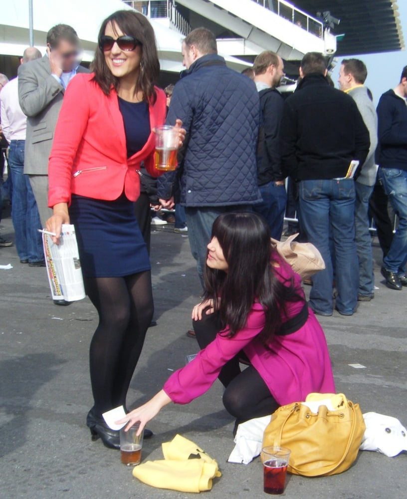 Street Pantyhose - UK Trash at the Races #96140791