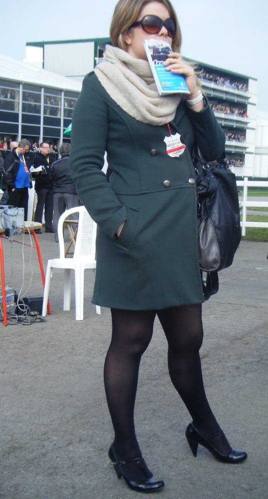 Street Pantyhose - UK Trash at the Races #96140805