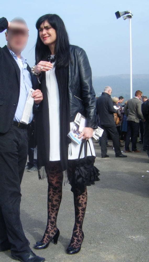 Street Pantyhose - UK Trash at the Races #96140809