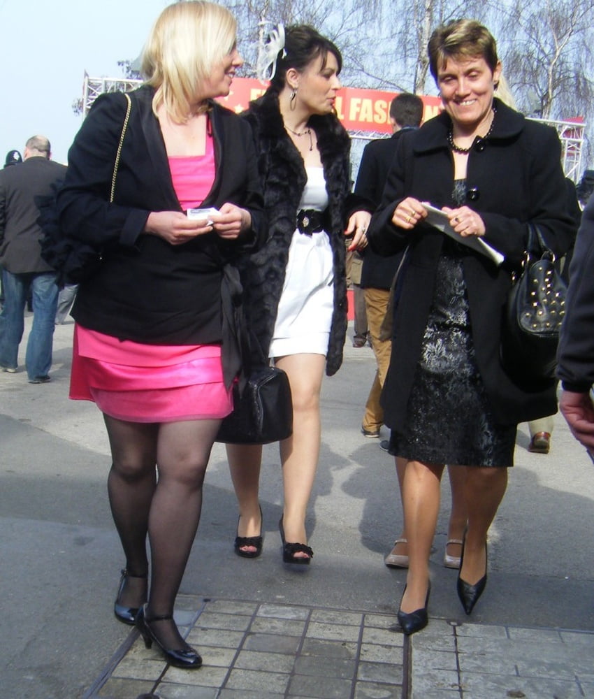 Street Pantyhose - UK Trash at the Races #96140815